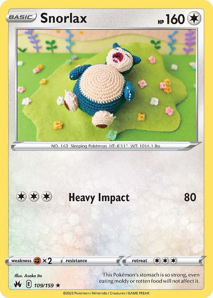 Snorlax 109/159, Crown Zenith Pokémon card