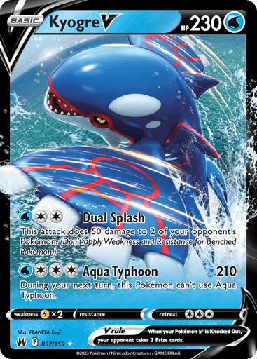 Kyogre V 37/159 from Crown Zenith