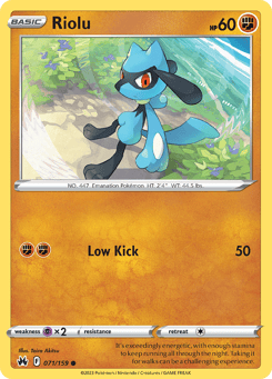 Riolu 71/159, Crown Zenith