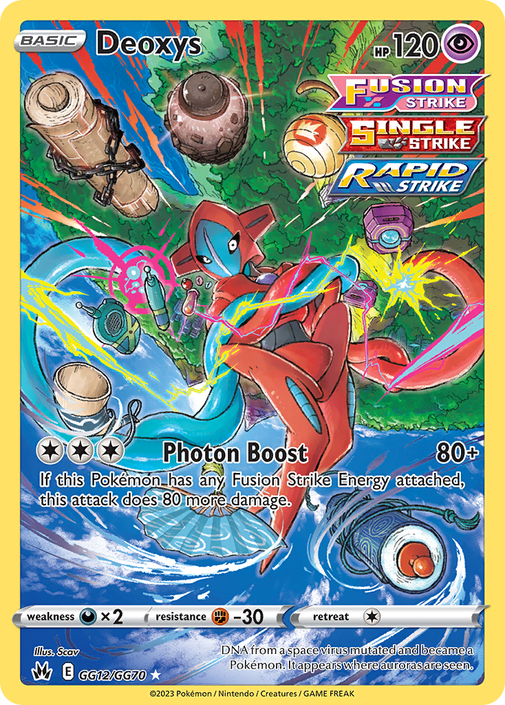 Deoxys GG12, Crown Zenith Galarian Gallery Pokémon card