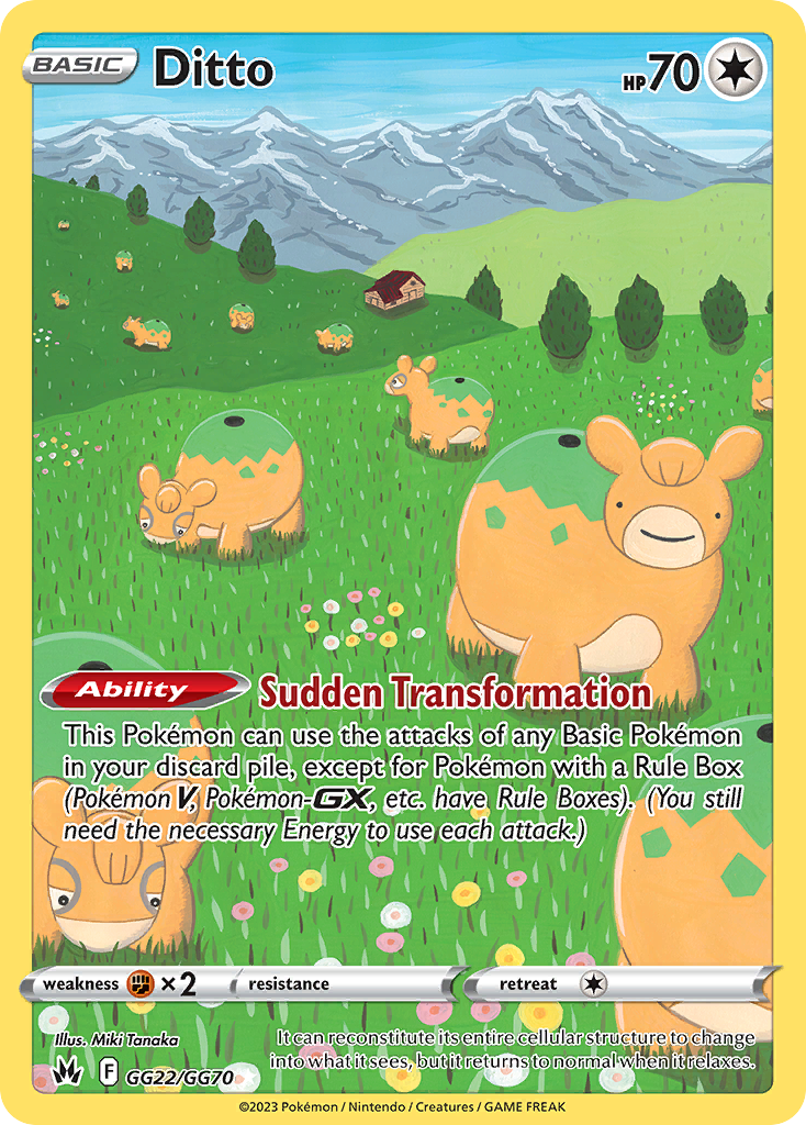 Ditto GG22, Crown Zenith Galarian Gallery Pokémon card