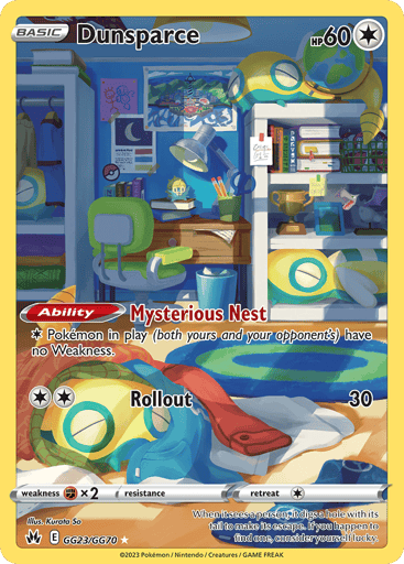 Dunsparce GG23 from Crown Zenith Galarian Gallery