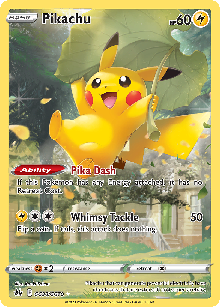 Pikachu GG30, Crown Zenith Galarian Gallery Pokémon card