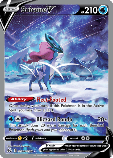 Suicune V GG38 from Crown Zenith Galarian Gallery