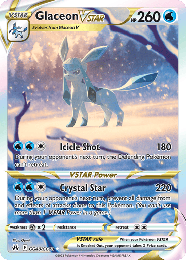 Glaceon VSTAR GG40 from Crown Zenith Galarian Gallery