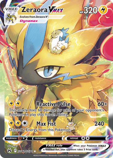 Zeraora VMAX GG42 from Crown Zenith Galarian Gallery
