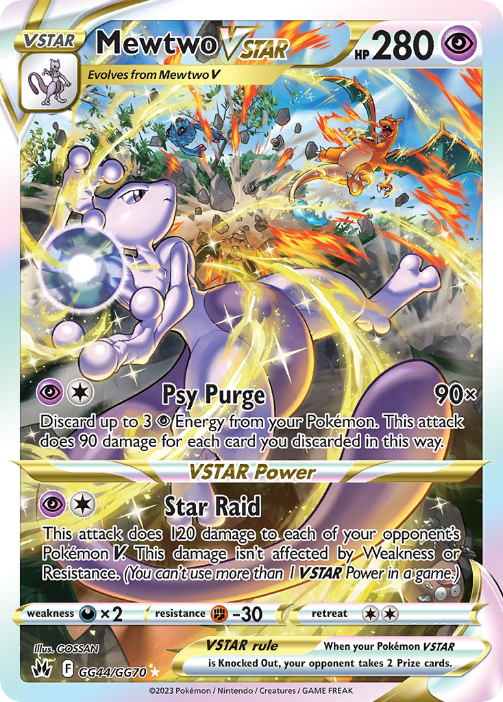 Mewtwo VSTAR GG44, Crown Zenith Galarian Gallery Pokémon card