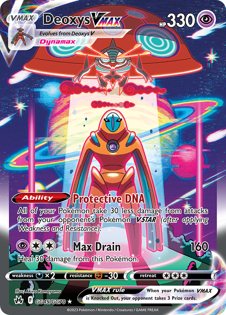Deoxys VMAX GG45, Crown Zenith Galarian Gallery Pokémon card