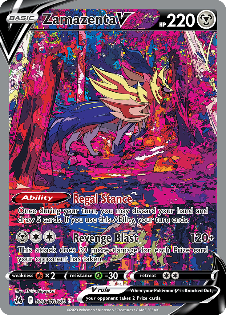 Zamazenta V GG54, Crown Zenith Galarian Gallery Pokémon card