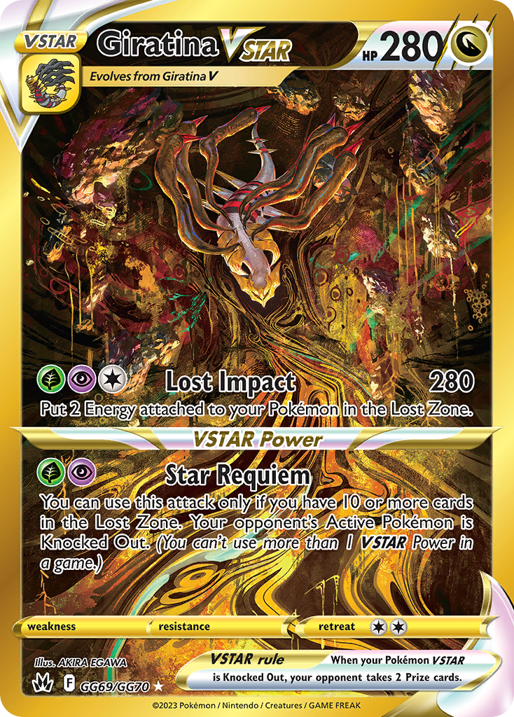 Giratina VSTAR GG69, Crown Zenith Galarian Gallery Pokémon card