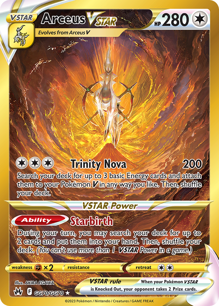 Arceus VSTAR GG70, Crown Zenith Galarian Gallery Pokémon card