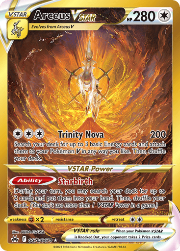 Arceus VSTAR GG70 from Crown Zenith Galarian Gallery