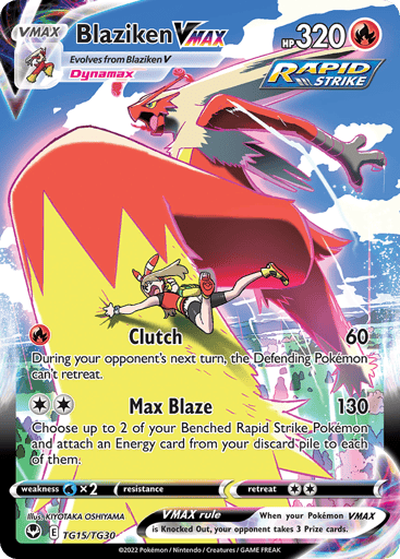 Blaziken VMAX TG15 from Silver Tempest Trainer Gallery