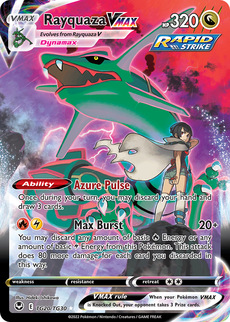 Rayquaza VMAX TG20, Silver Tempest Trainer Gallery Pokémon card