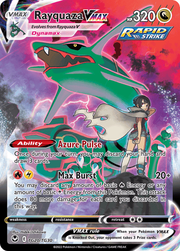 Rayquaza VMAX TG20 from Silver Tempest Trainer Gallery