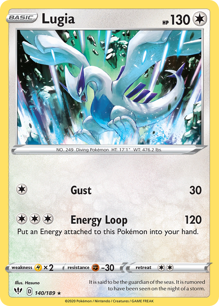 Lugia 140/189, Darkness Ablaze Pokémon card