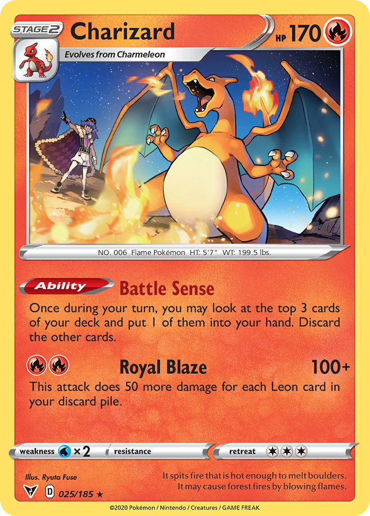 Charizard 25/185, Vivid Voltage Pokémon card