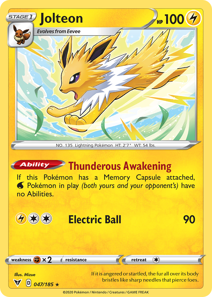 Jolteon 47/185, Vivid Voltage Pokémon card