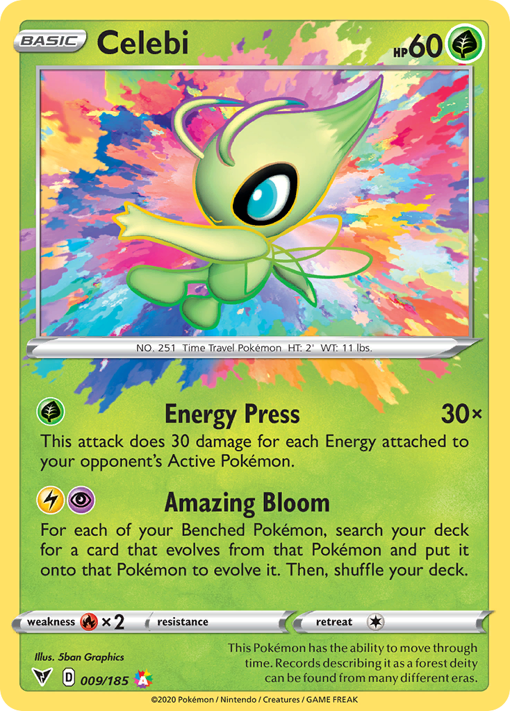 Celebi 9/185, Vivid Voltage Pokémon card