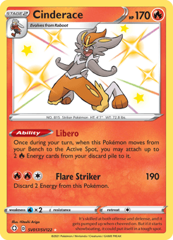 Cinderace SV017, Shining Fates Shiny Vault