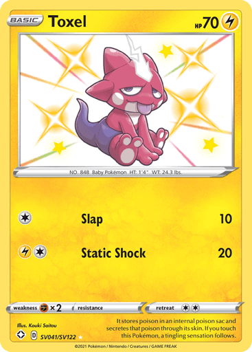 Toxel SV041 from Shining Fates Shiny Vault
