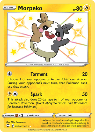 Morpeko SV044 from Shining Fates Shiny Vault