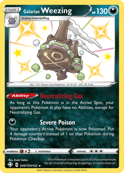 Galarian Weezing SV077, Shining Fates Shiny Vault