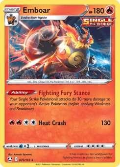 Emboar 25/163, Battle Styles
