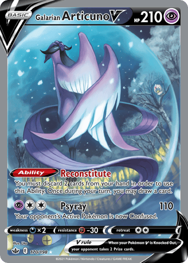 Galarian Articuno V 170/198 from Chilling Reign