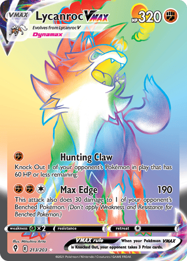 Lycanroc VMAX 213/203 from Evolving Skies