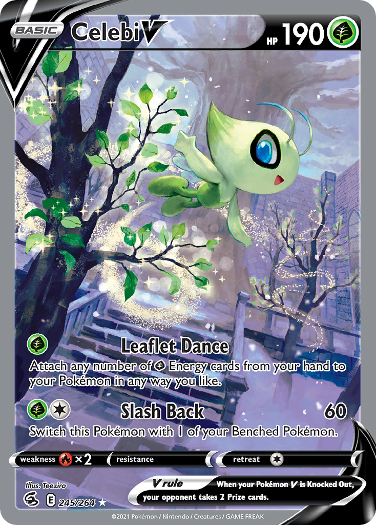 Celebi V 245/264, Fusion Strike Pokémon card