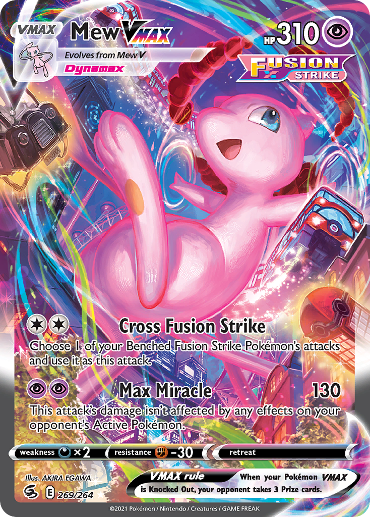 Mew VMAX 269/264, Fusion Strike Pokémon card