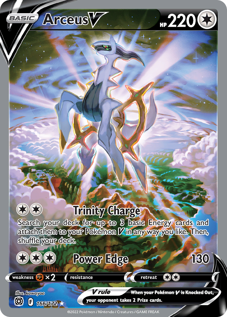 Arceus V 166/172, Brilliant Stars Pokémon card