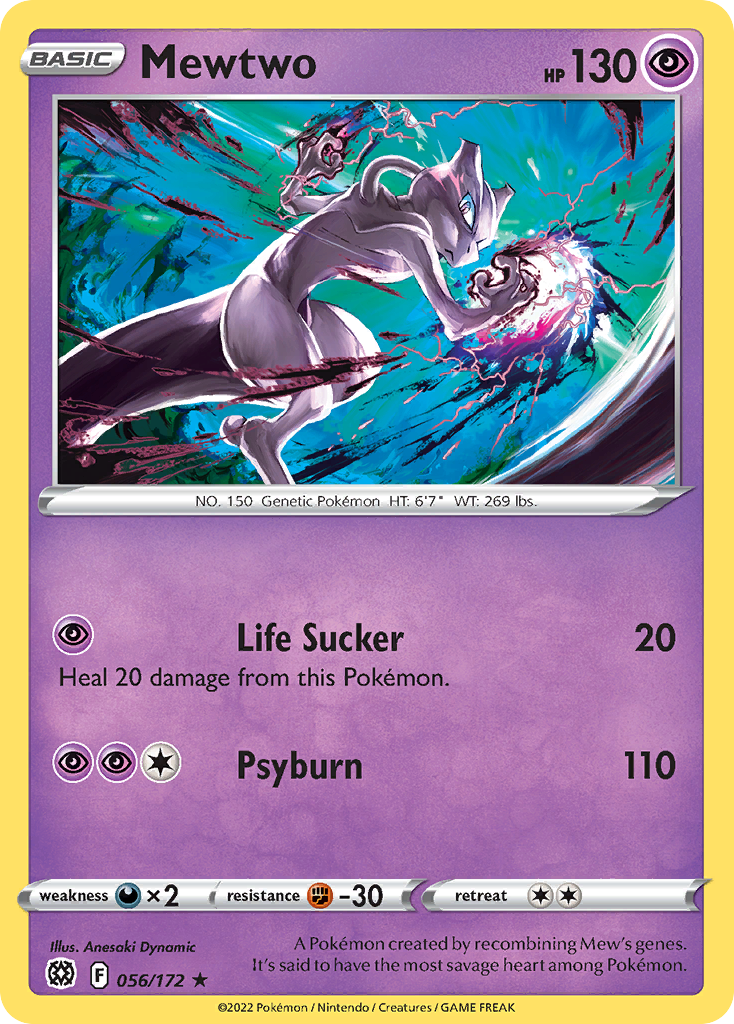 Mewtwo 56/172, Brilliant Stars Pokémon card