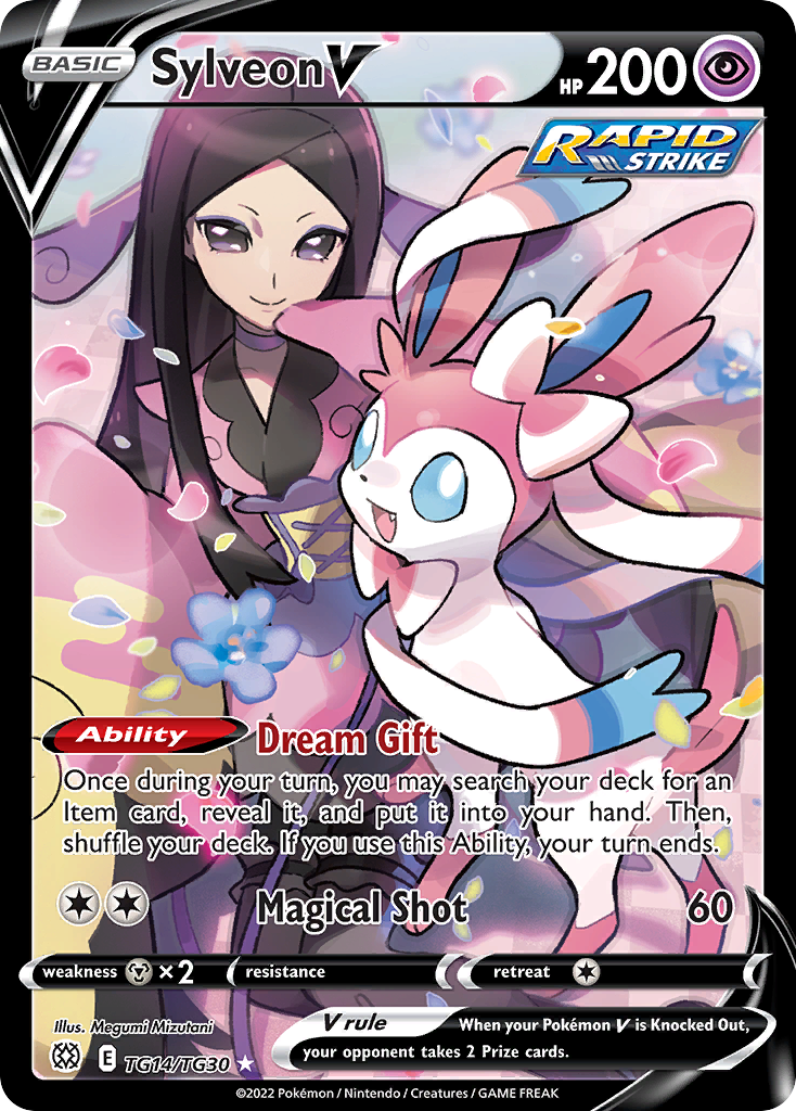 Sylveon V TG14, Brilliant Stars Trainer Gallery Pokémon card