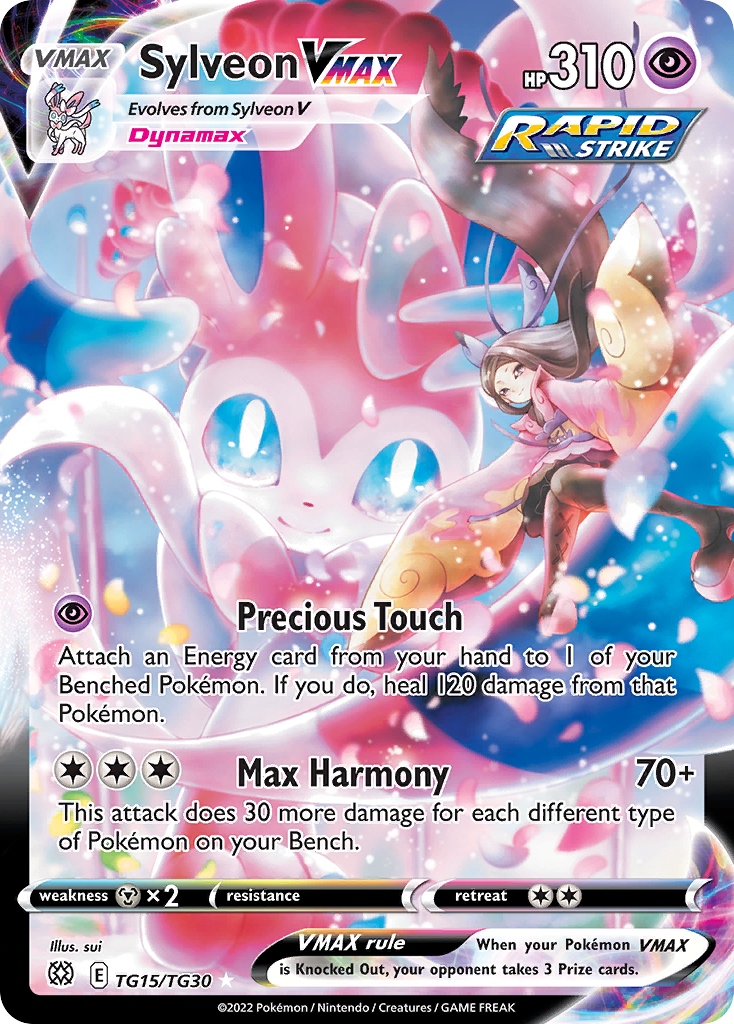 Sylveon VMAX TG15, Brilliant Stars Trainer Gallery Pokémon card