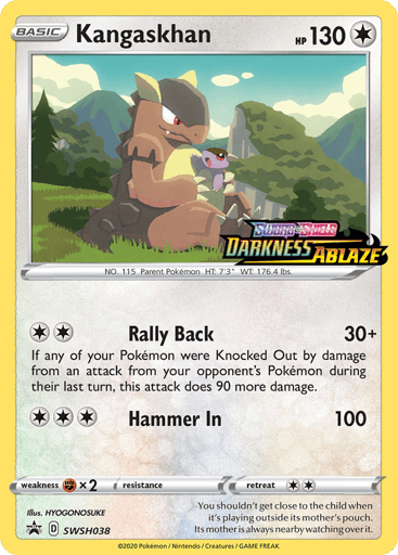 Kangaskhan SWSH038 from SWSH Black Star Promos