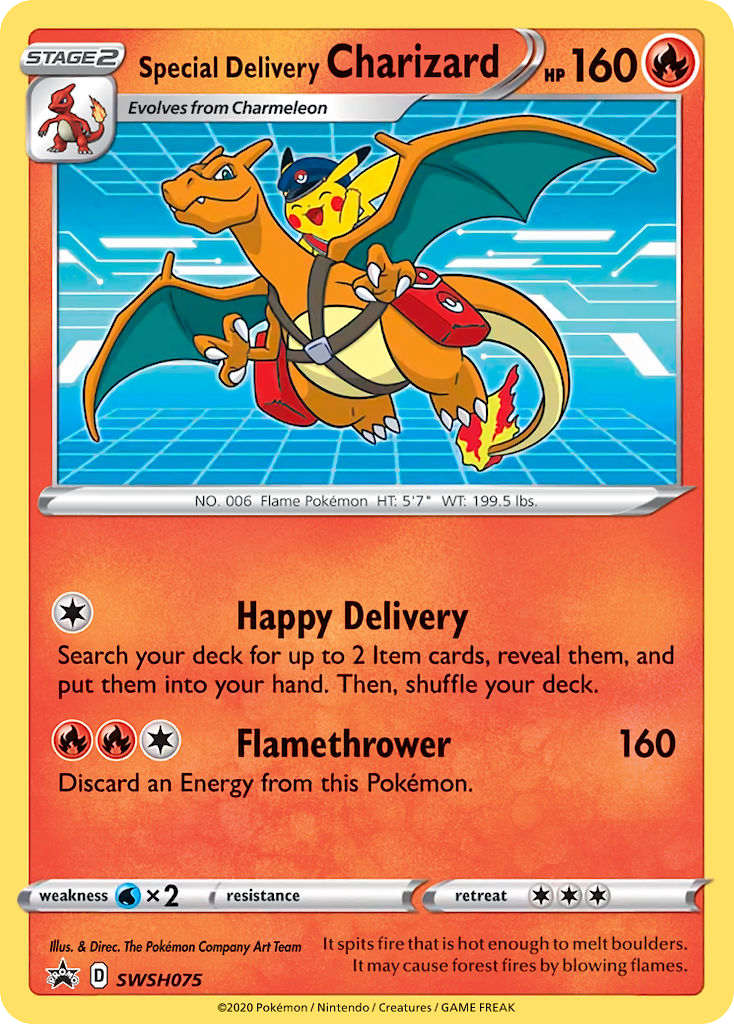 Special Delivery Charizard SWSH075, SWSH Black Star Promos Pokémon card