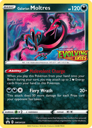 Galarian Moltres SWSH125 from SWSH Black Star Promos