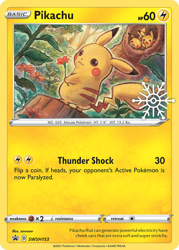 Pikachu SWSH153 from SWSH Black Star Promos
