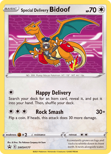 Special Delivery Bidoof SWSH177 from SWSH Black Star Promos
