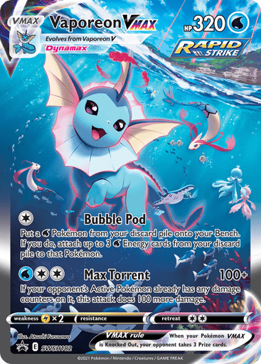 Vaporeon VMAX SWSH182 from SWSH Black Star Promos
