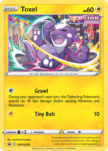 Toxel SWSH209 from SWSH Black Star Promos