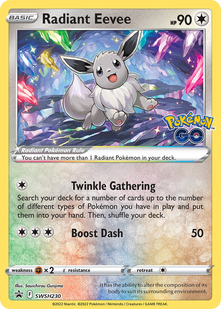 Radiant Eevee SWSH230, SWSH Black Star Promos Pokémon card
