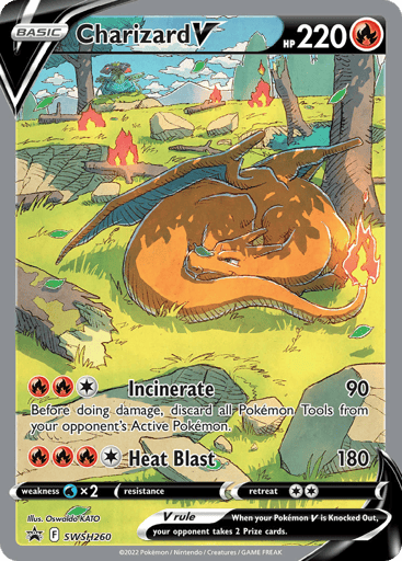 Charizard V SWSH260 from SWSH Black Star Promos