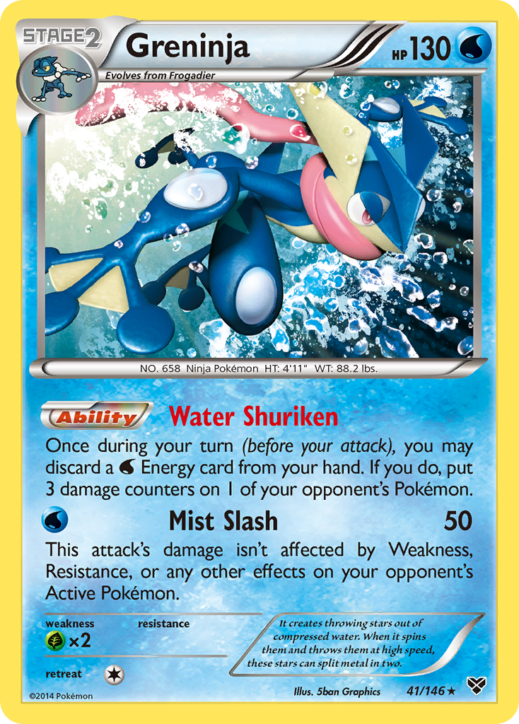 Greninja 41/146, XY Pokémon card