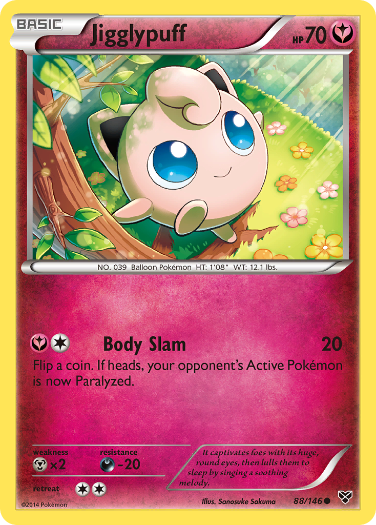 Jigglypuff 88/146, XY Pokémon card