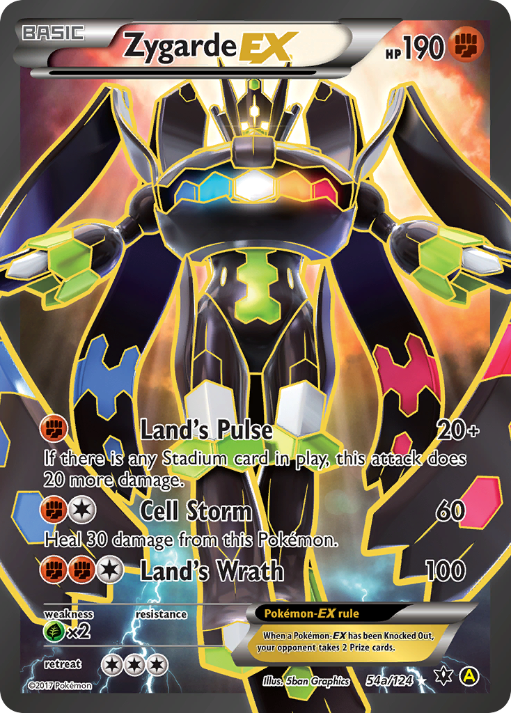 Zygarde-EX 54a, Fates Collide Pokémon card