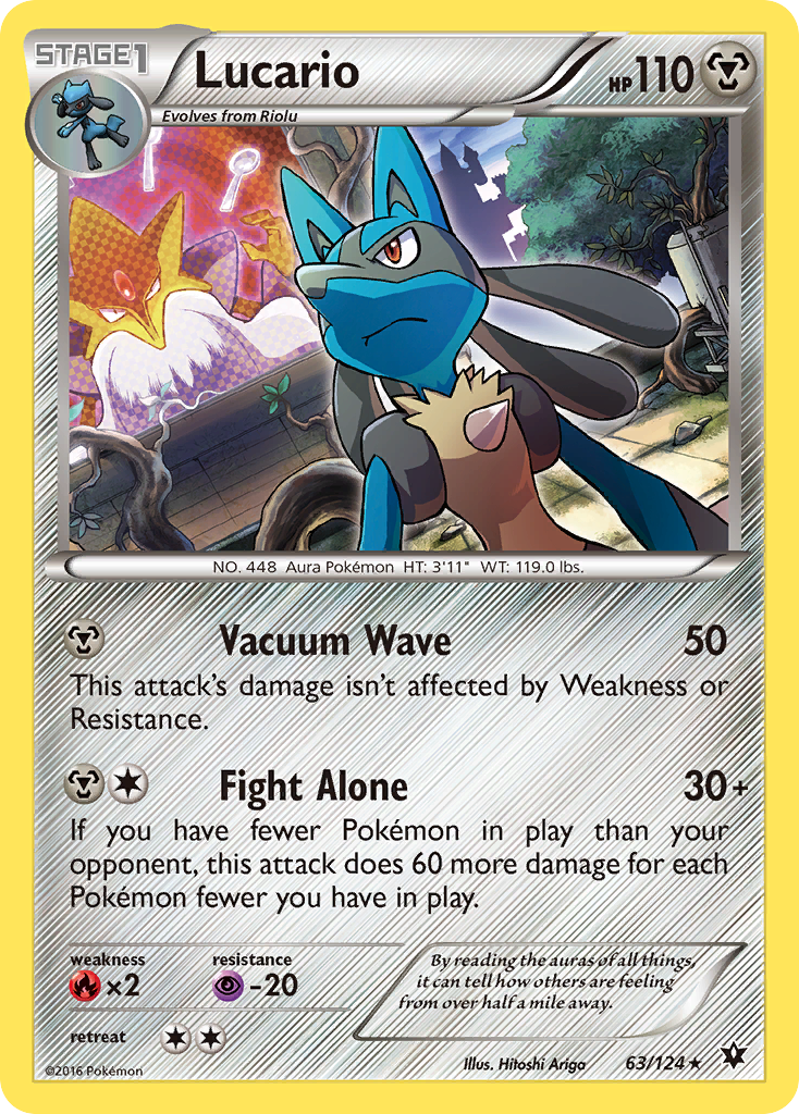 Lucario 63/124, Fates Collide Pokémon card