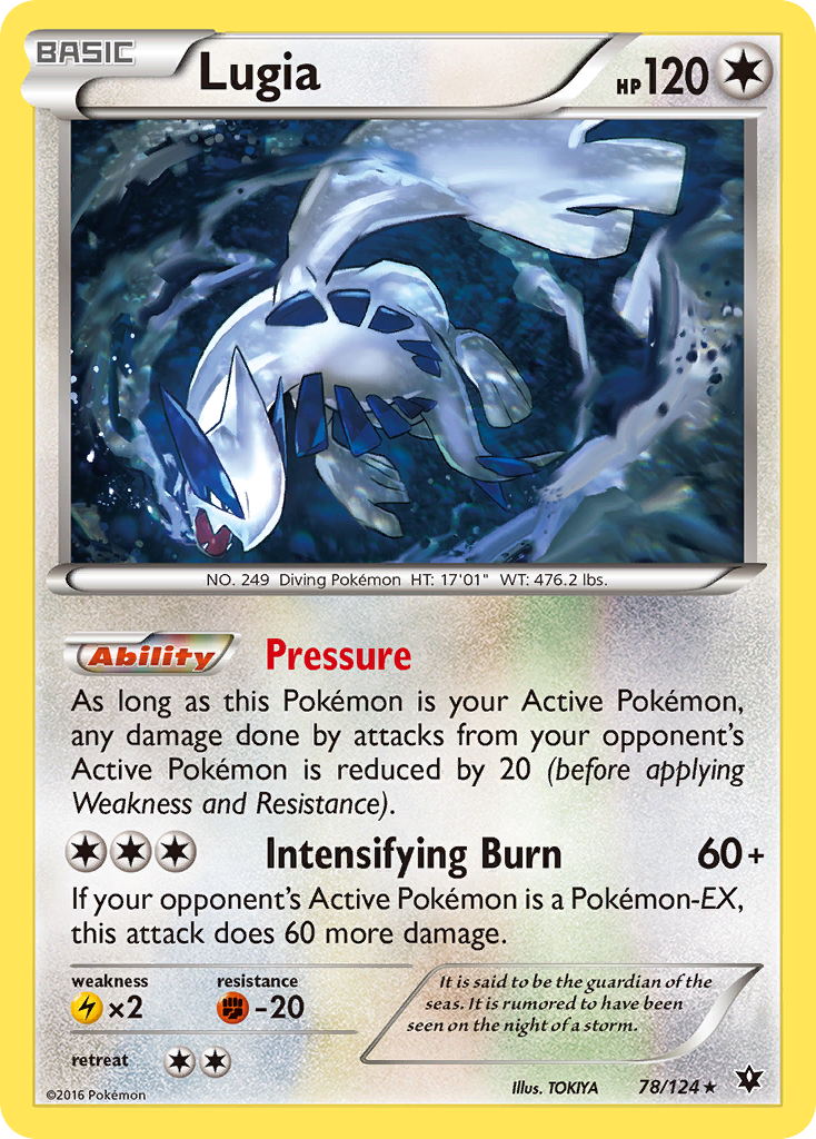 Lugia 78/124, Fates Collide Pokémon card